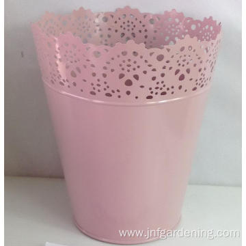 Hollow stamping lace flower pot